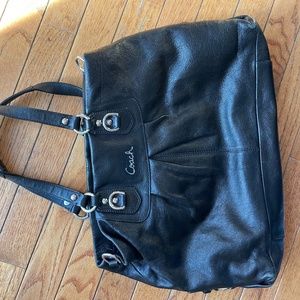 Black Leather Coach Bag